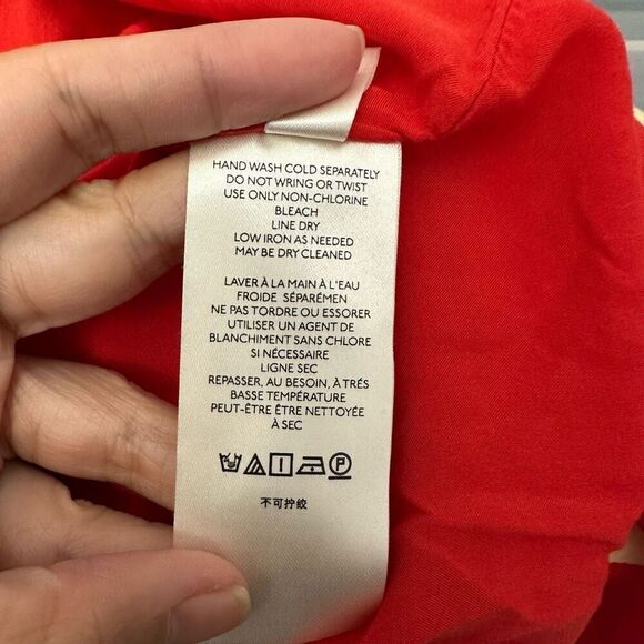 Free People Strawberry Combo Long Sleeve ruched Mini Dress Slimming‎ Preppy sz M - Picture 7 of 10